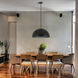 Half Round LED 31.5 inch Sand Black Pendant Ceiling Light